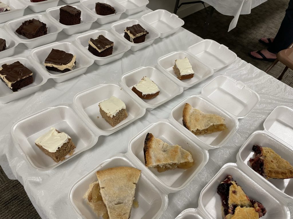 A mix of pies and cakes
