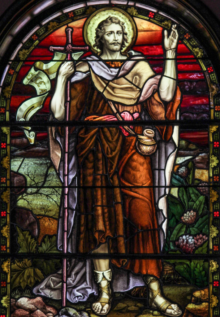 Stained Glass window of John the Baptist