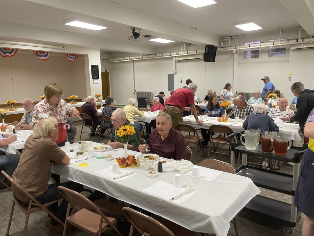 Diners and servers at our September Roast Turkey dinner.